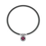 Load image into Gallery viewer, Pink Sapphire Halo Drop Mangalsutra Bracelet