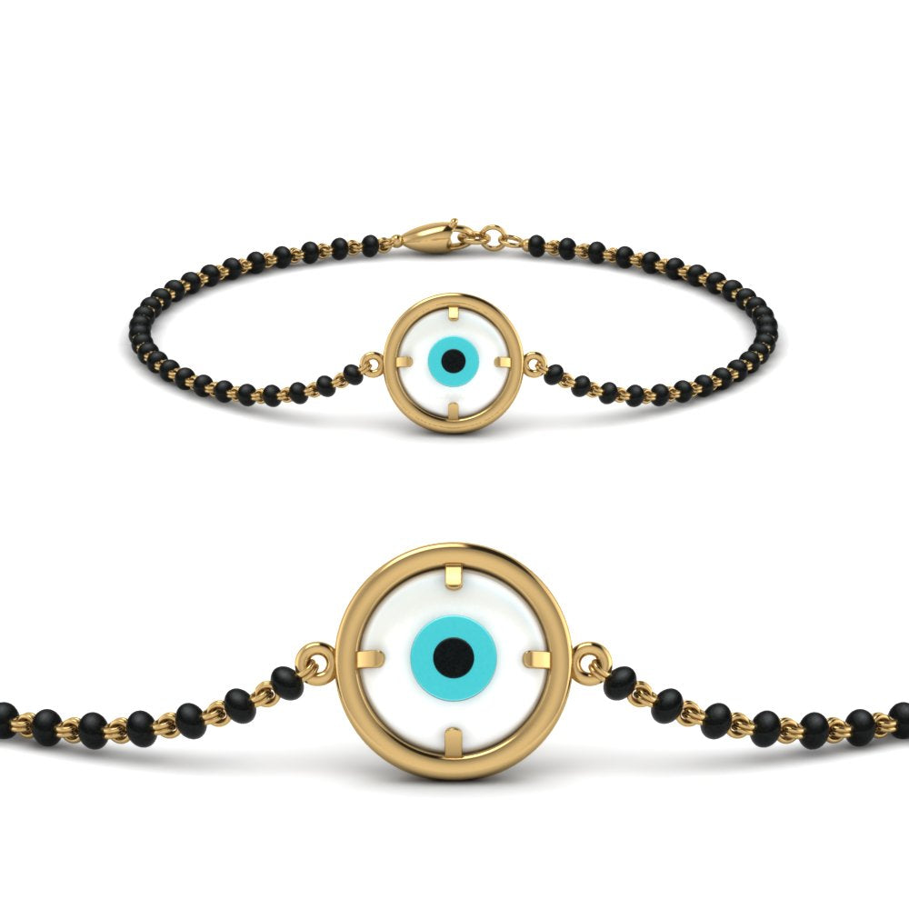 The Cosmic Evil Eye Diamond Mangalsutra Bracelet by PC Jeweller