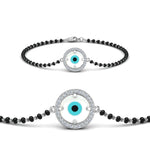 Load image into Gallery viewer, Round Evil Eye Mangalsutra Bracelet With Diamond
