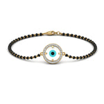Load image into Gallery viewer, Round Evil Eye Mangalsutra Bracelet With Diamond
