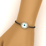 Load image into Gallery viewer, Round Evil Eye Mangalsutra Bracelet With Diamond
