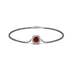 Load image into Gallery viewer, Ruby Bracelet Mangalsutra With Black Beads
