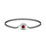 Load image into Gallery viewer, Ruby Halo Drop Mangalsutra Bracelet