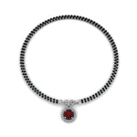 Load image into Gallery viewer, Ruby Halo Drop Mangalsutra Bracelet
