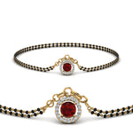 Load image into Gallery viewer, Ruby Halo Drop Mangalsutra Bracelet
