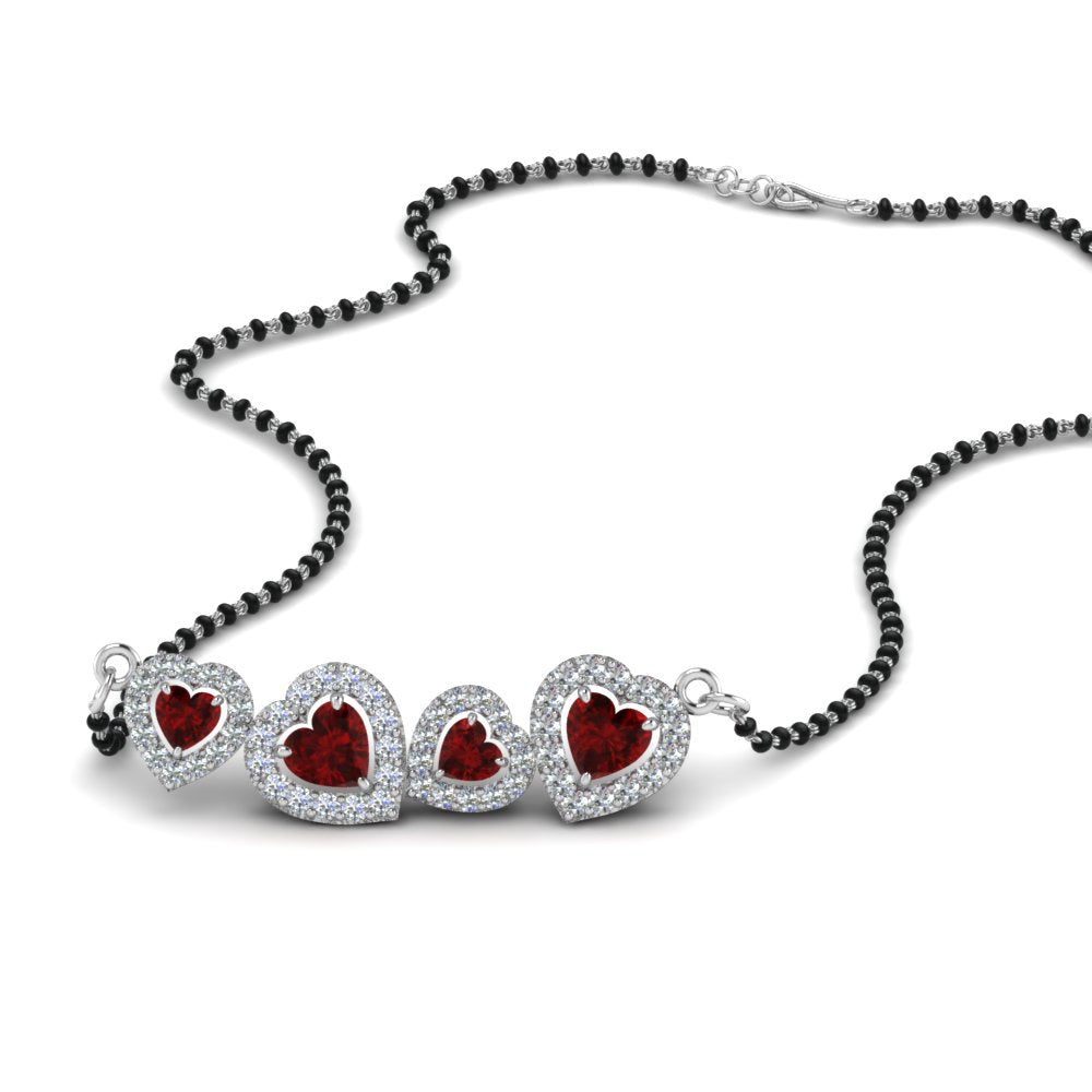 Ruby-Heart-Halo-Diamond-Mangalsutra