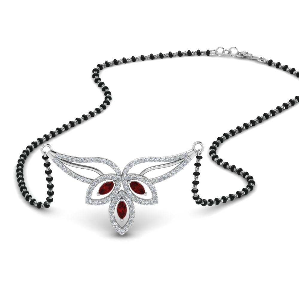 Ruby-Petal-Mangalsutra-Pendant