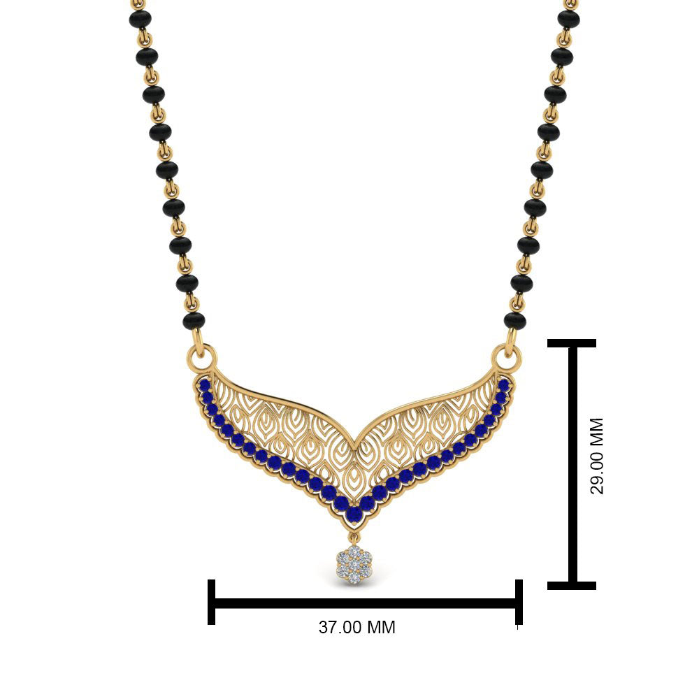Sapphire-Filigree-Tanmaniya-Mangalsutra
