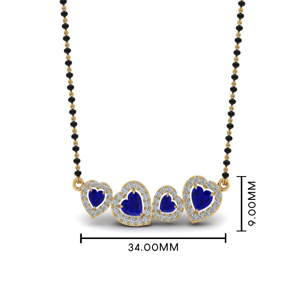 Sapphire-Heart-Halo-Diamond-Mangalsutra