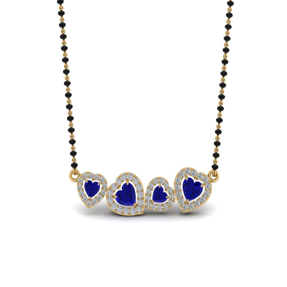 Sapphire-Heart-Halo-Diamond-Mangalsutra