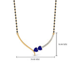Load image into Gallery viewer, Sapphire-Heart-Simple-Diamond-Mangalsutra