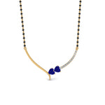 Load image into Gallery viewer, Sapphire-Heart-Simple-Diamond-Mangalsutra
