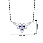 Load image into Gallery viewer, Sapphire-Petal-Mangalsutra-Pendant