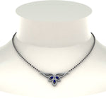 Load image into Gallery viewer, Sapphire-Petal-Mangalsutra-Pendant