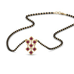 Load image into Gallery viewer, Short-Pink-Sapphire-Mangalsutra