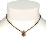 Load image into Gallery viewer, Short-Pink-Sapphire-Mangalsutra