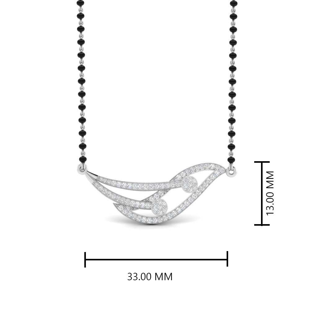 Simple-Diamond-Mangalsutra-With-Beads