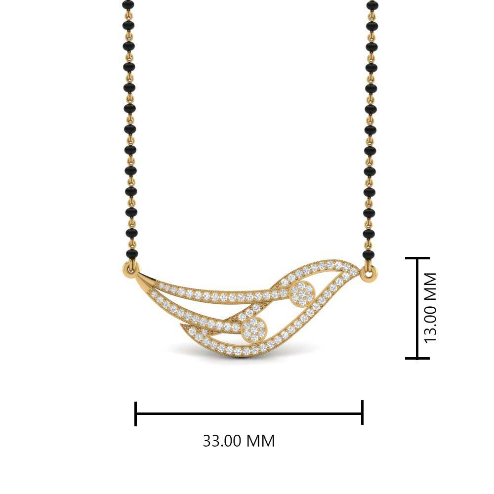 Simple-Diamond-Mangalsutra-With-Beads