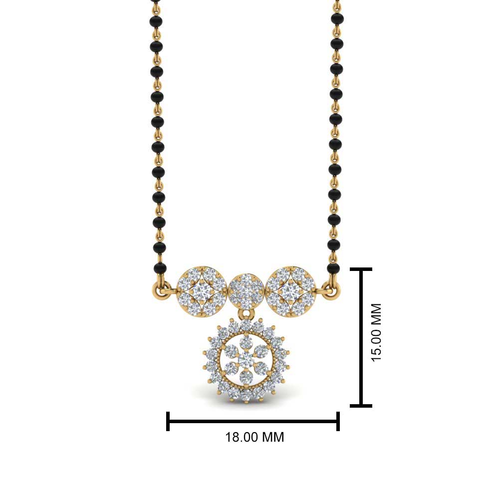 Small diamond pendant for mangalsutra Clearance