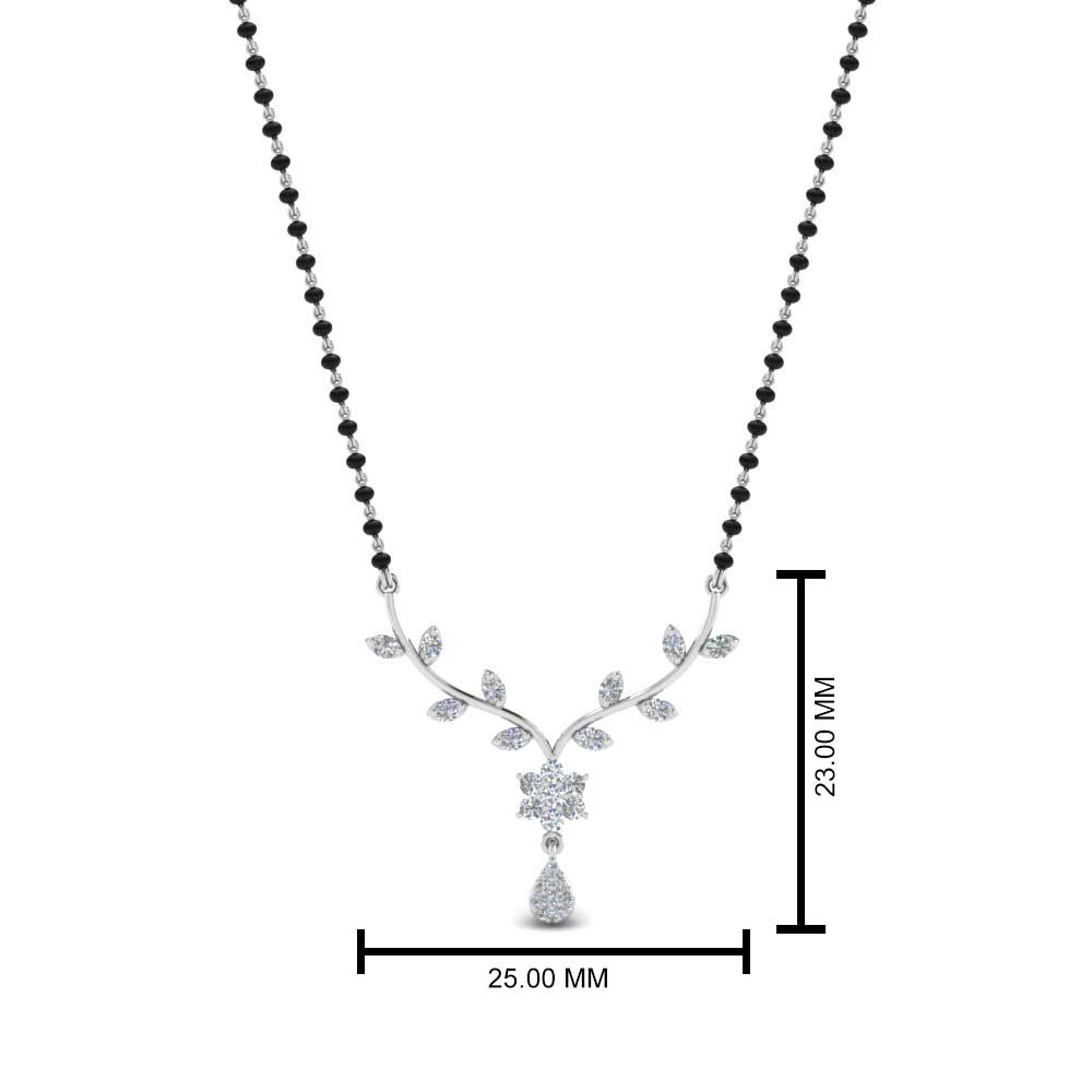Small-Leaf-Diamond-Mangalsutra-Necklace