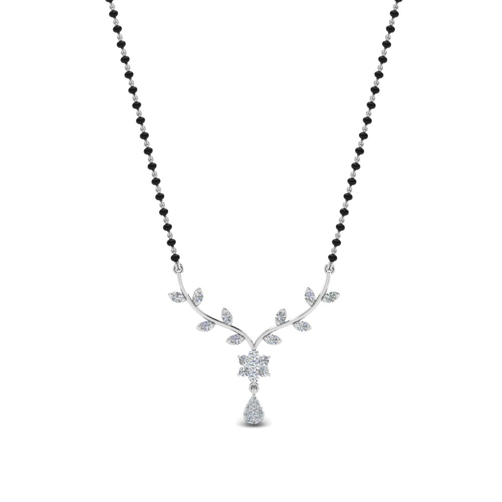 Small-Leaf-Diamond-Mangalsutra-Necklace