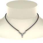 Load image into Gallery viewer, Small-Leaf-Diamond-Mangalsutra-Necklace