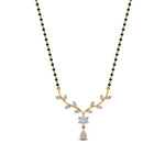 Load image into Gallery viewer, Small-Leaf-Diamond-Mangalsutra-Necklace
