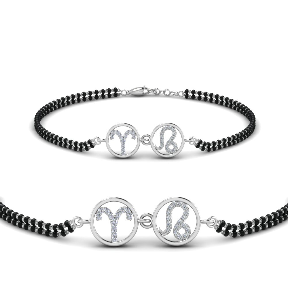 Sonam Diamond Mangalsutra Beads Bracelet