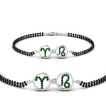 Load image into Gallery viewer, Sonam Mangalsutra Beads Emerald Bracelet