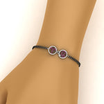 Load image into Gallery viewer, Sonam Mangalsutra Beads Pink Sapphire Bracelet
