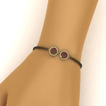 Load image into Gallery viewer, Sonam Mangalsutra Beads Pink Sapphire Bracelet