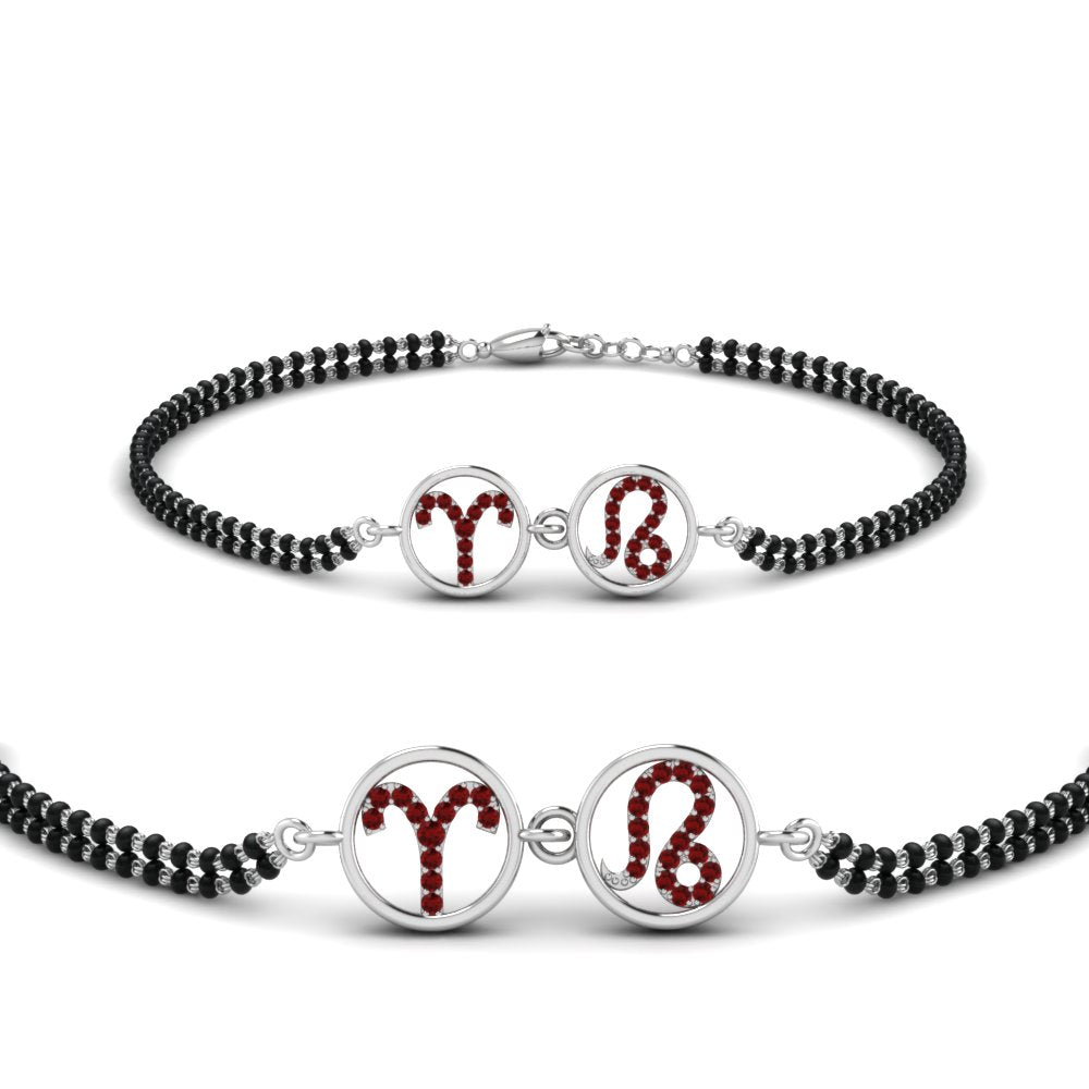 Sonam Mangalsutra Beads Ruby Bracelet