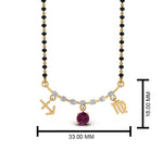 Load image into Gallery viewer, Sonam-Pink-Sapphire-Mangalsutra-Design