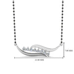 Load image into Gallery viewer, Swirl-Diamond-Necklace-Mangalsutra
