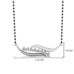 Load image into Gallery viewer, Swirl-Diamond-Necklace-Mangalsutra
