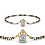 Load image into Gallery viewer, Teardrop Halo Diamond Bracelet Mangalsutra