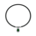 Load image into Gallery viewer, Teardrop Halo Emerald Bracelet Mangalsutra
