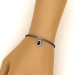 Load image into Gallery viewer, Teardrop Halo Ruby Bracelet Mangalsutra
