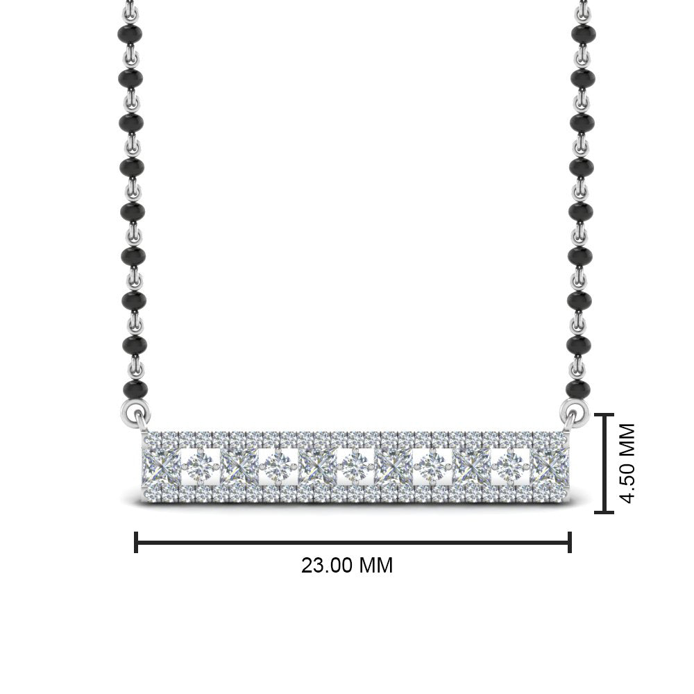 Three-Row-Bar-Diamond-Mangalsutra-Pendant