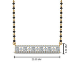 Load image into Gallery viewer, Three-Row-Bar-Diamond-Mangalsutra-Pendant