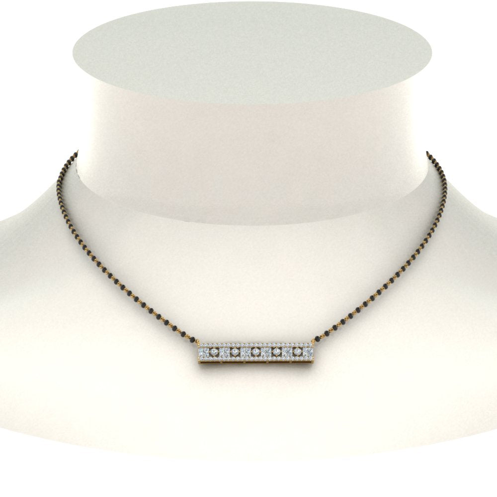 Three-Row-Bar-Diamond-Mangalsutra-Pendant