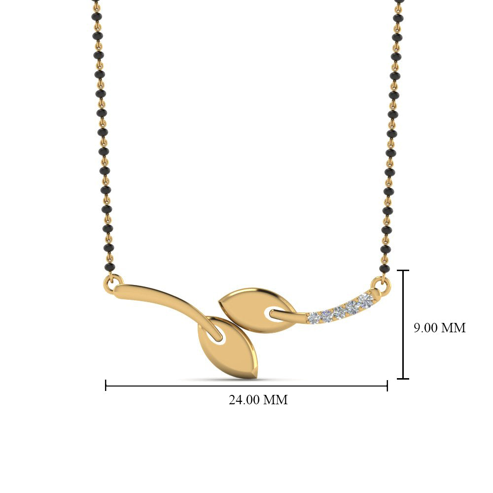 Twist-Petal-Diamond-Mangalsutra