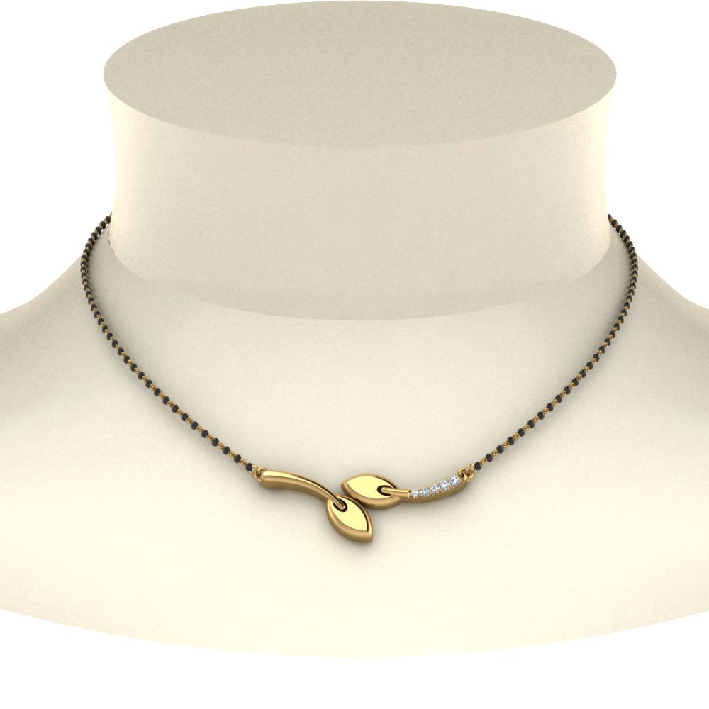 Twist-Petal-Diamond-Mangalsutra