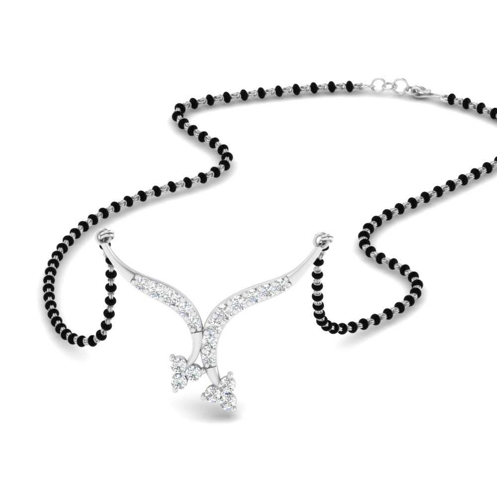 Twisted-Cross-Diamond-Mangalsutra