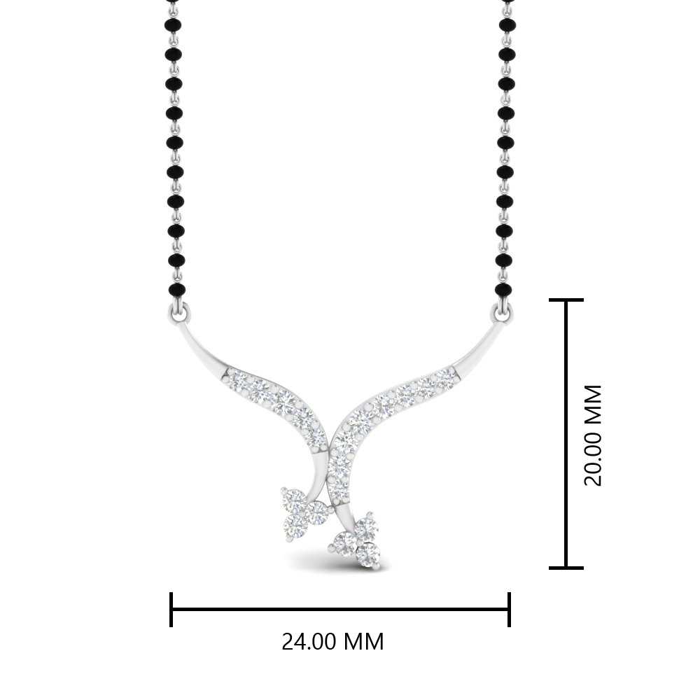 Twisted-Cross-Diamond-Mangalsutra