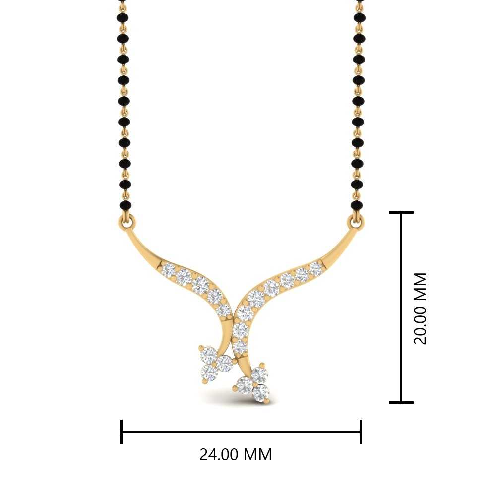 Twisted-Cross-Diamond-Mangalsutra