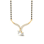Load image into Gallery viewer, Twisted-Cross-Diamond-Mangalsutra
