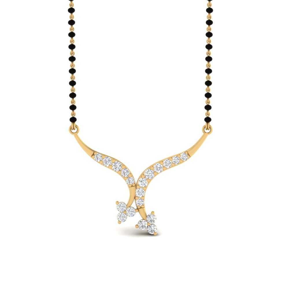 Twisted-Cross-Diamond-Mangalsutra