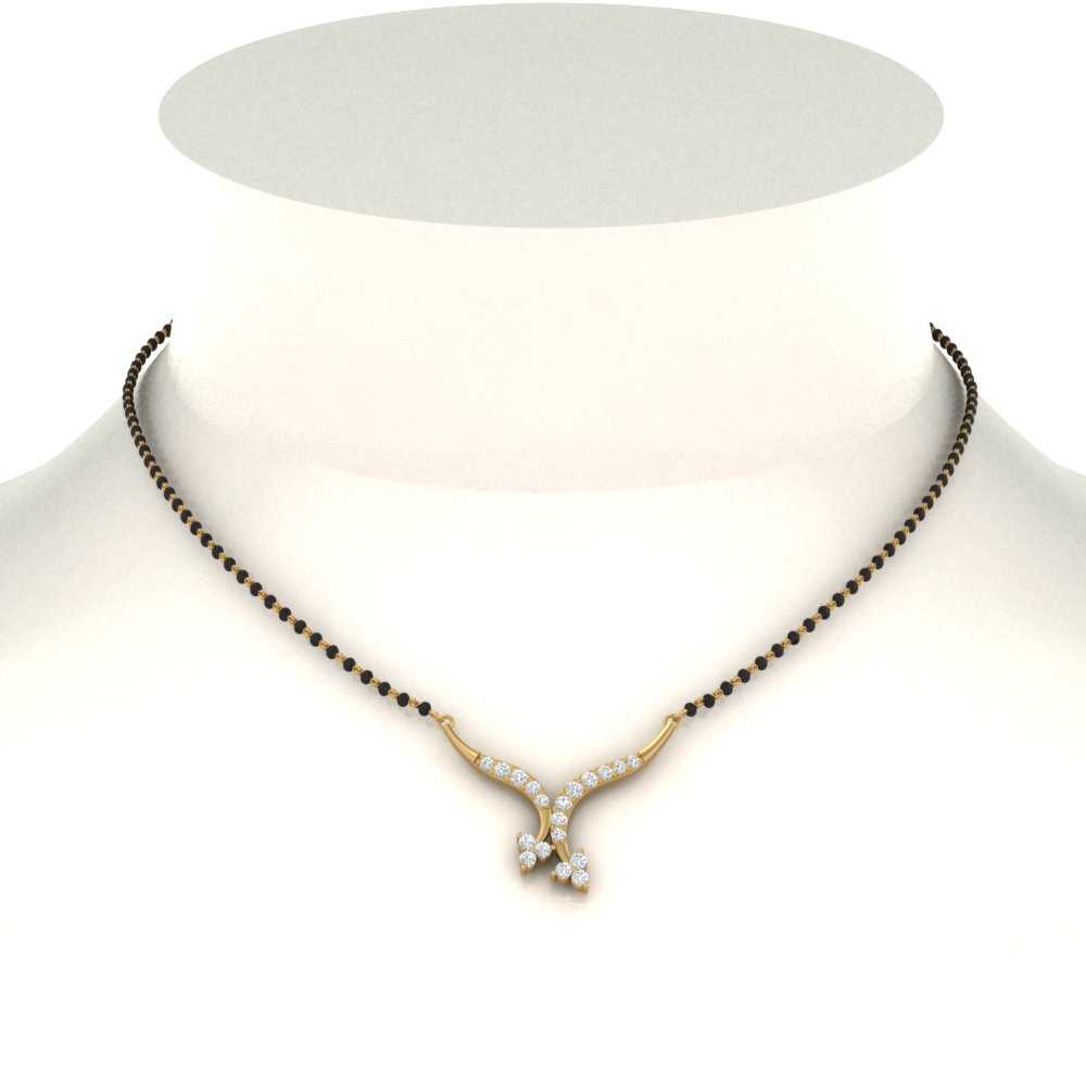 Twisted-Cross-Diamond-Mangalsutra