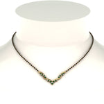 Load image into Gallery viewer, Twisted-Diamond-Necklace-Mangalsutra-With-Emerald